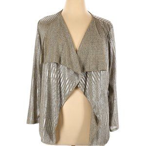 NWOT KIM & CAMI Open Cascade Shimmer Cardigan Jacket Sz S